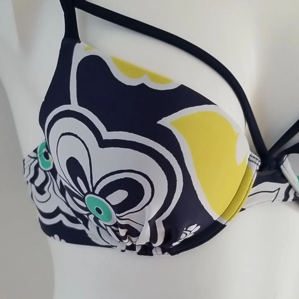 Aerie Bridget Floral Straps Pushup Bikini Bra